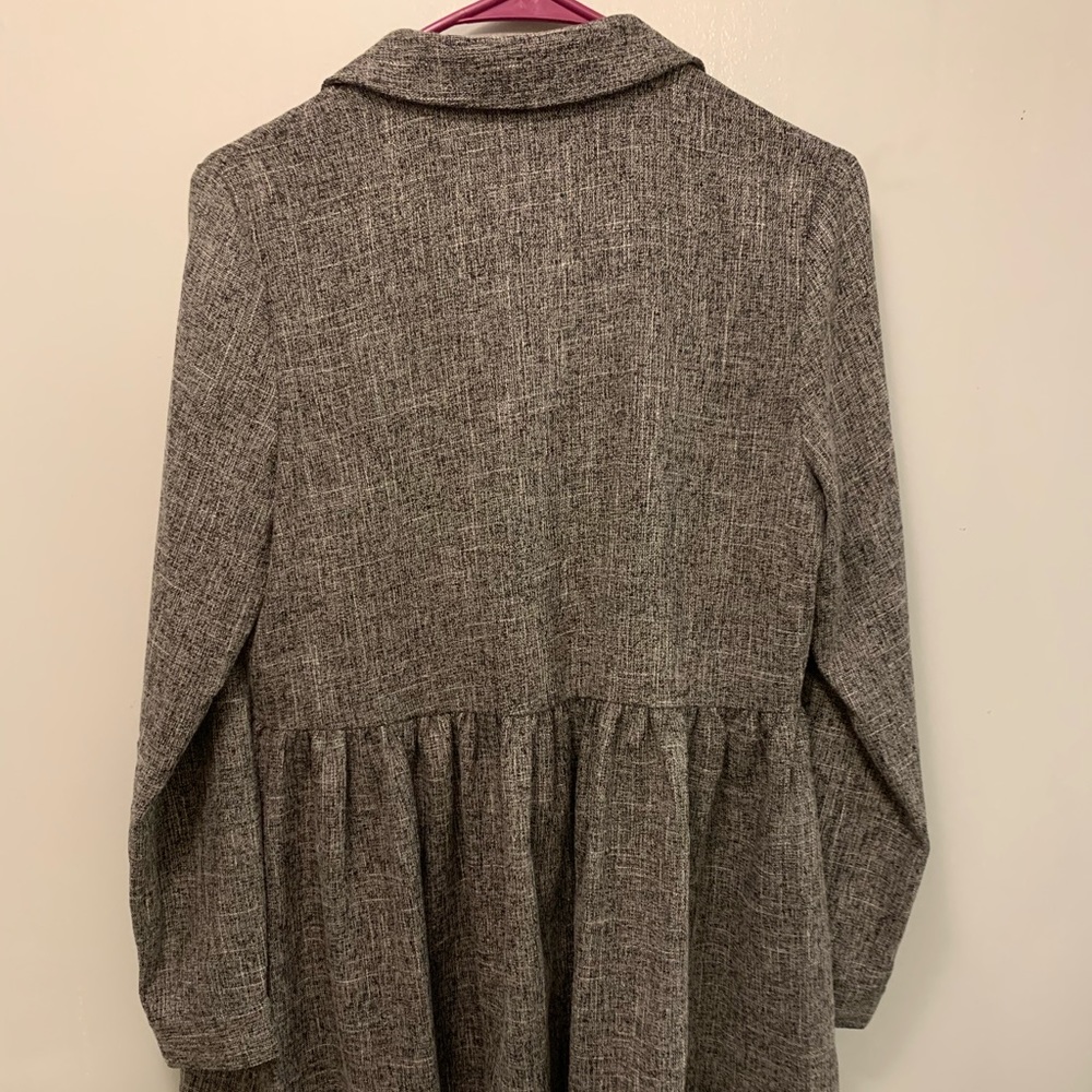 Gray Button Down Blouse Frnch - image 2